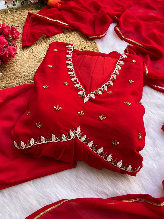 Beautiful Red Anarkali