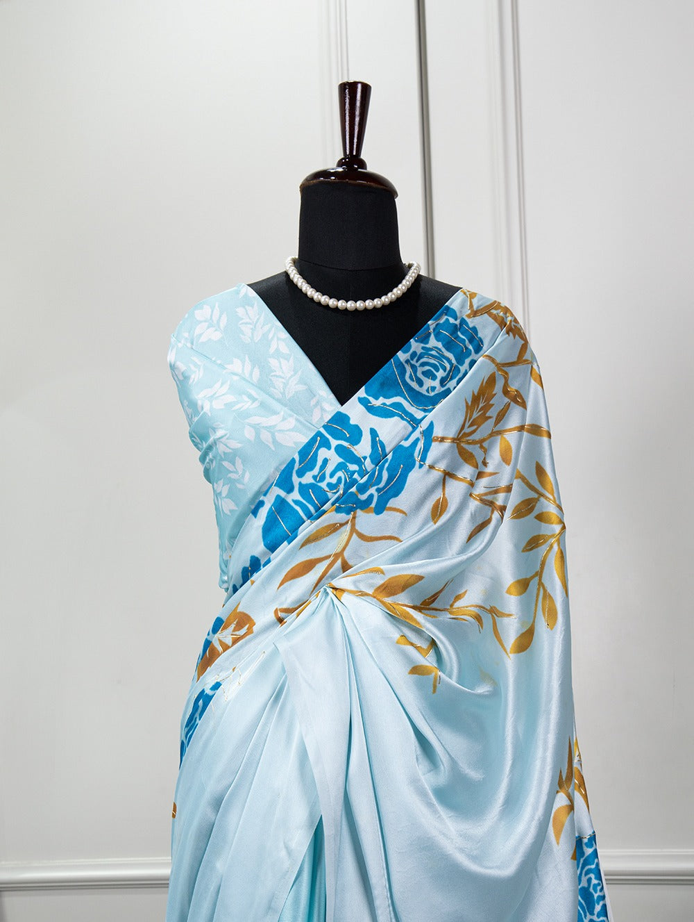 Beautiful Satin Printed Saree