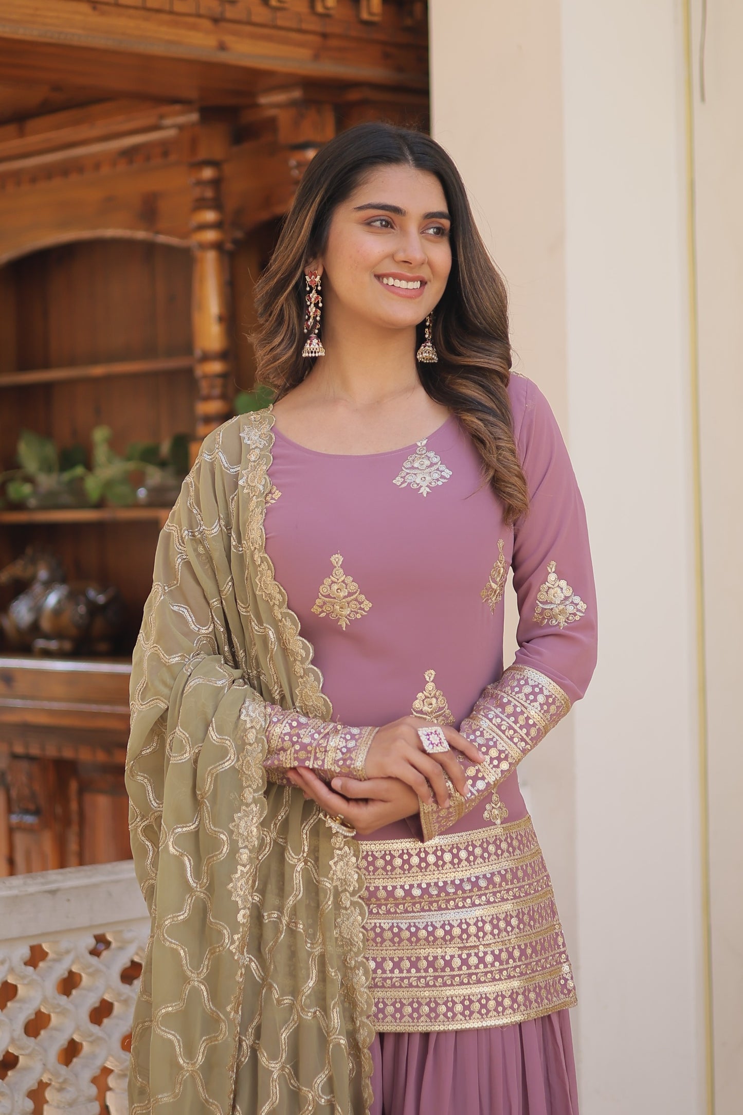 Festive Kurti Plazzo Set