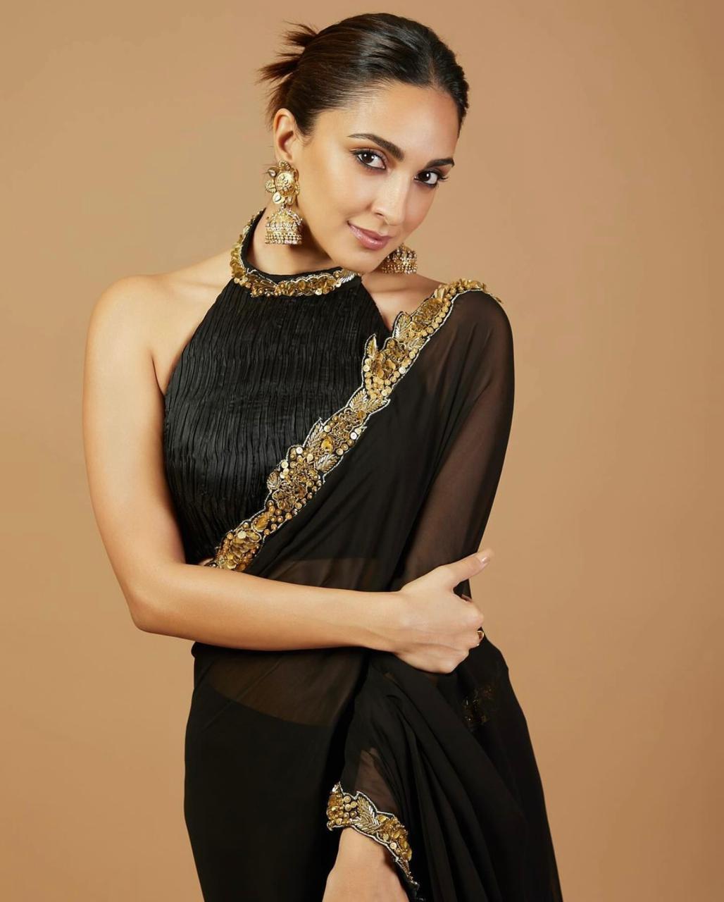 Kiara Advani inspired Black Saree