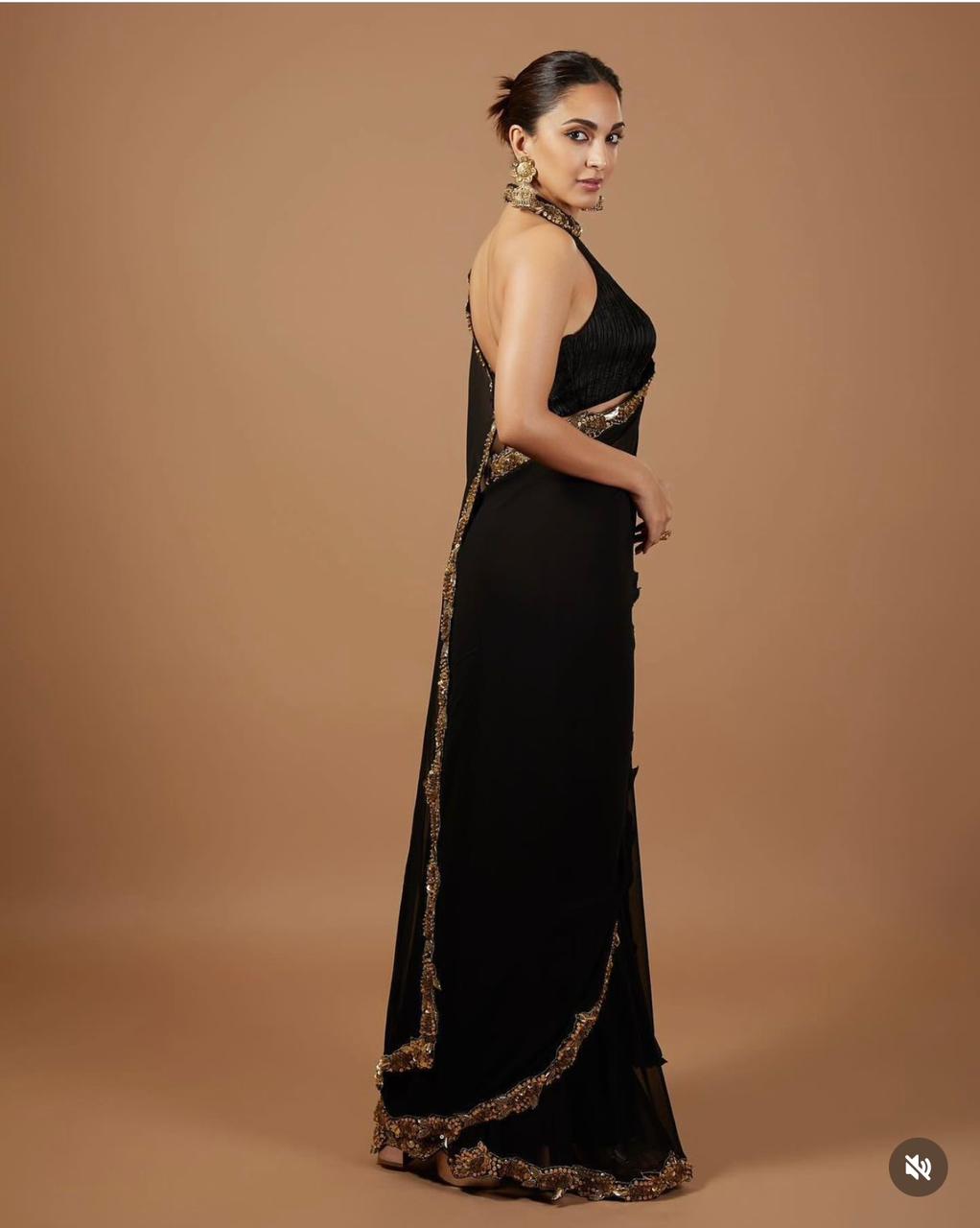 Kiara Advani inspired Black Saree