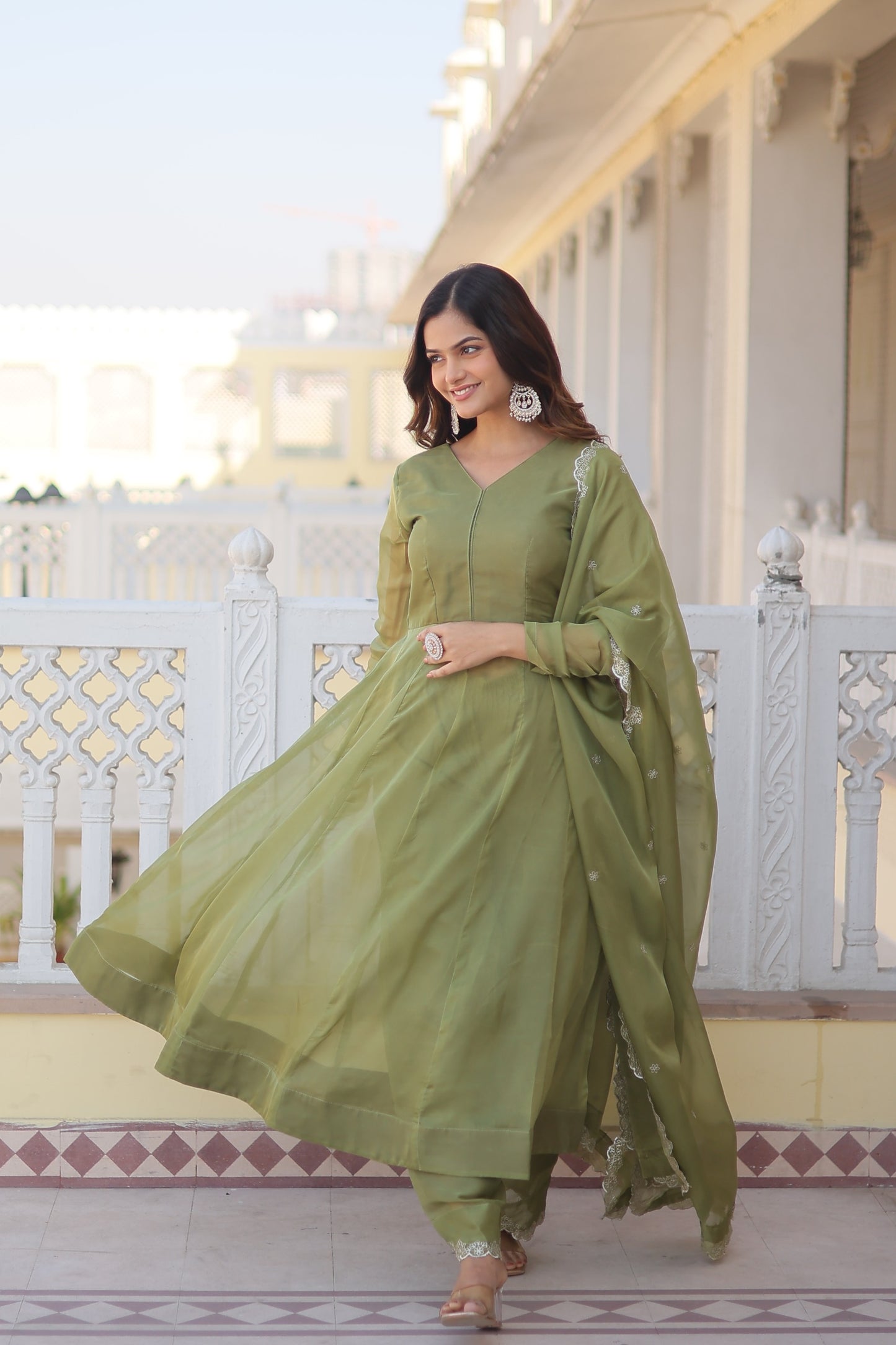 Elegant Silk Anarkali