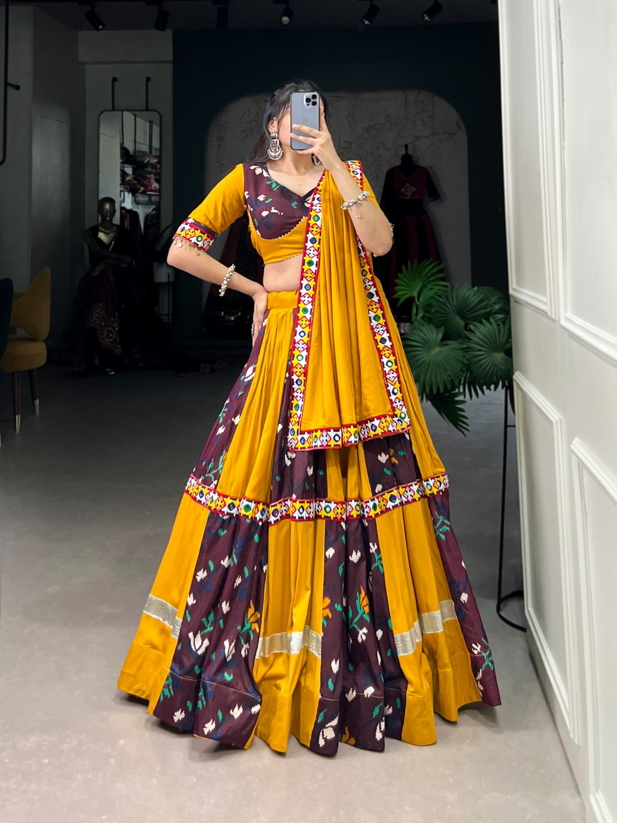 Colorful Rayon Lehenga for Navratri