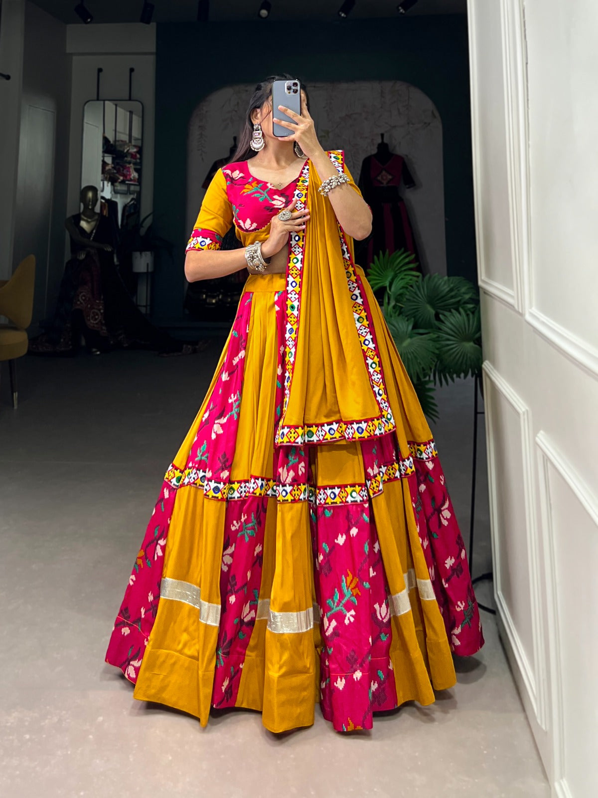 Colorful Rayon Lehenga for Navratri