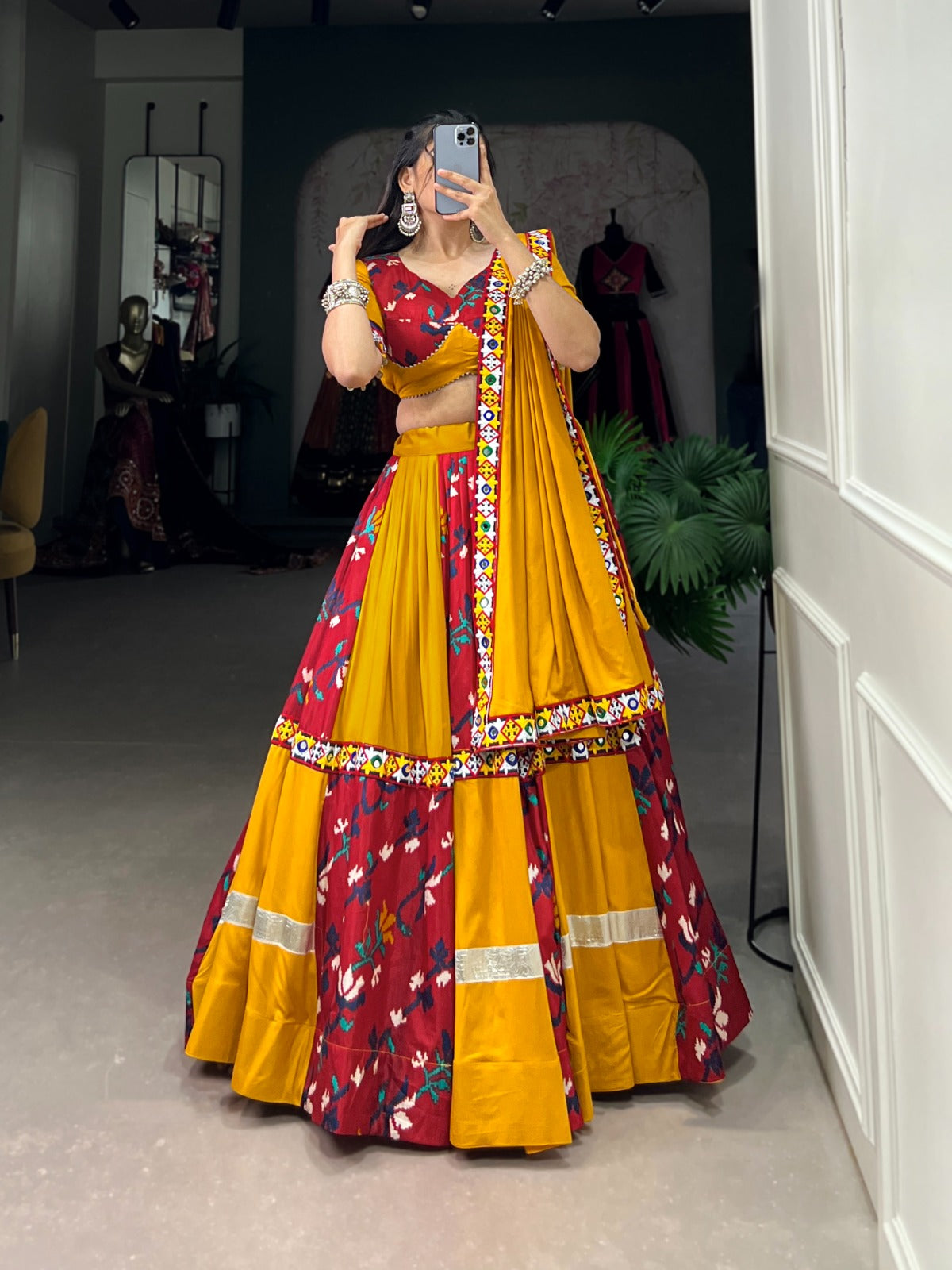 Colorful Rayon Lehenga for Navratri