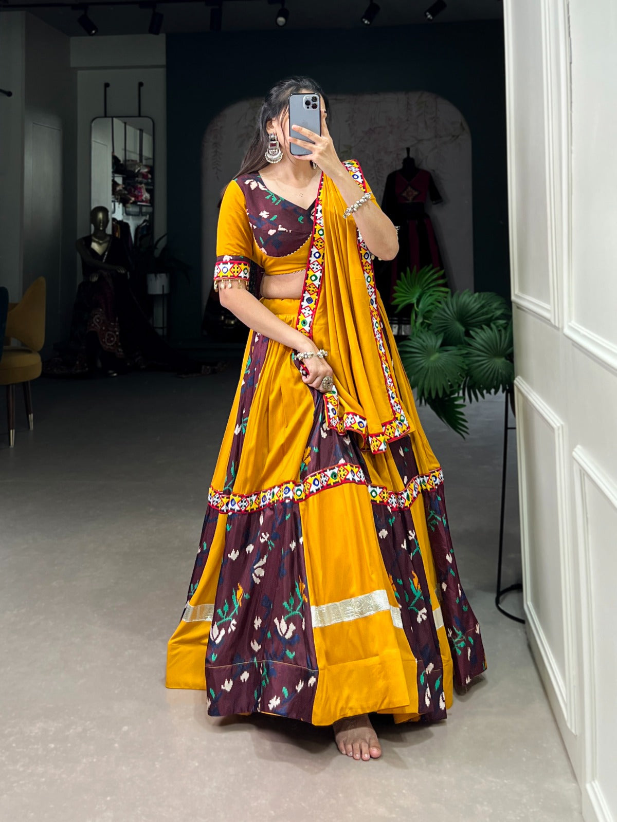 Colorful Rayon Lehenga for Navratri