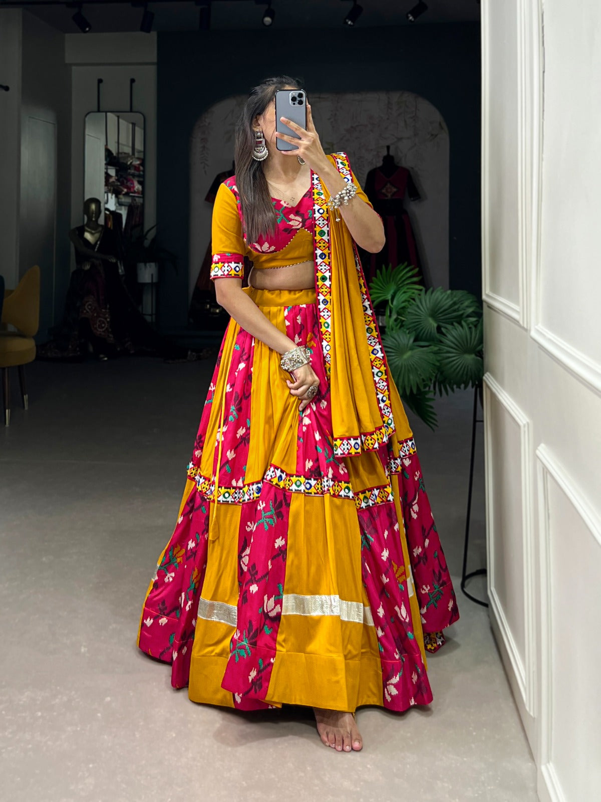 Colorful Rayon Lehenga for Navratri