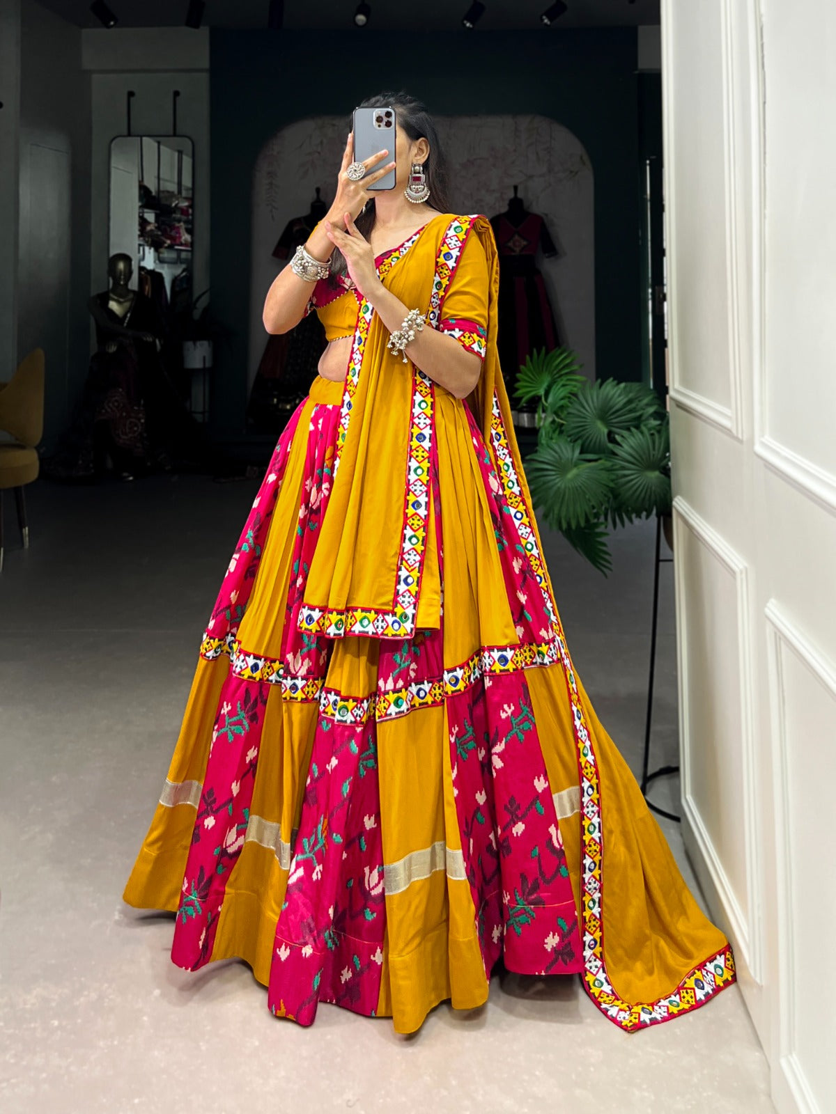 Colorful Rayon Lehenga for Navratri