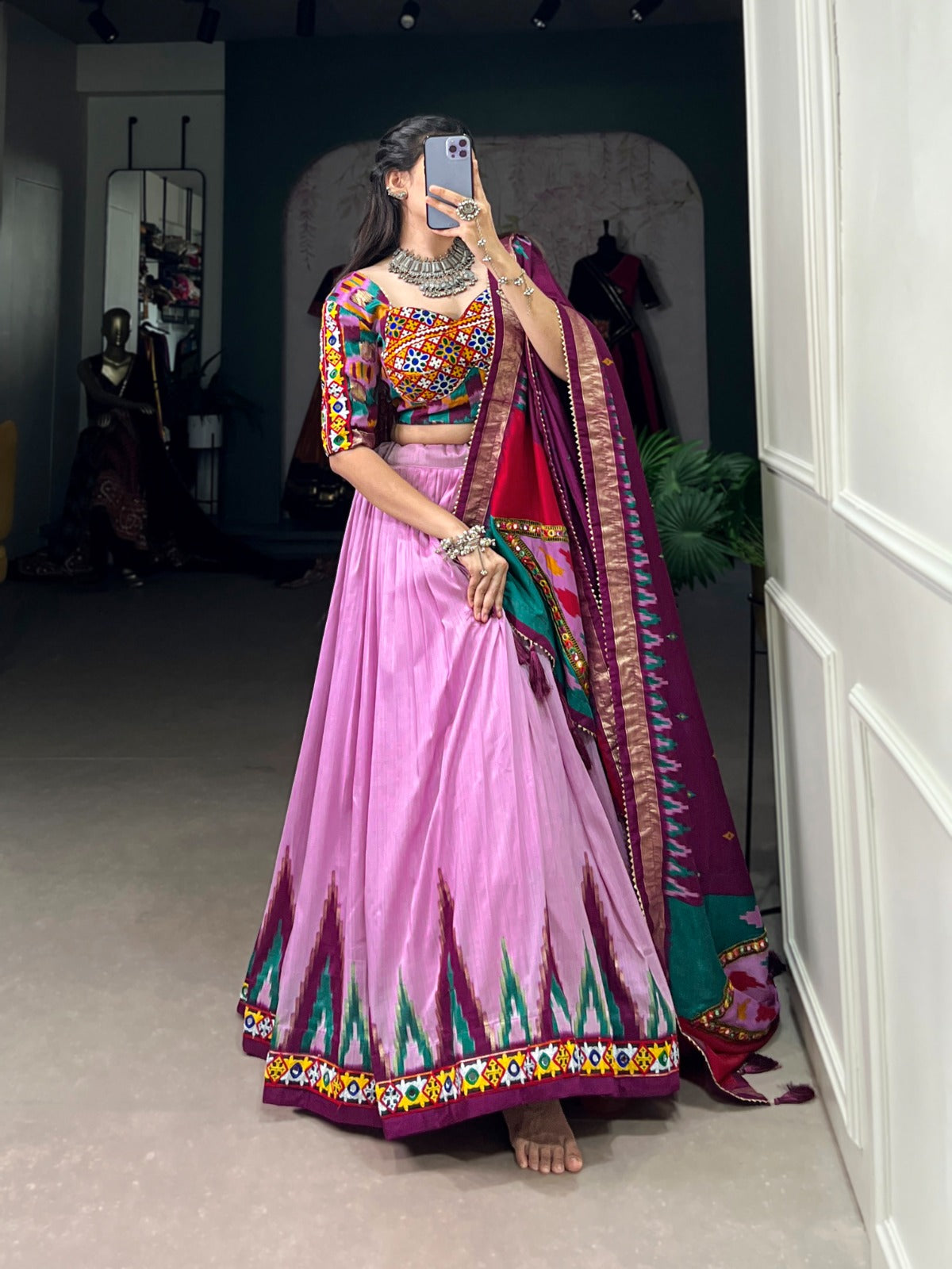 Tussar Silk Lehenga Choli