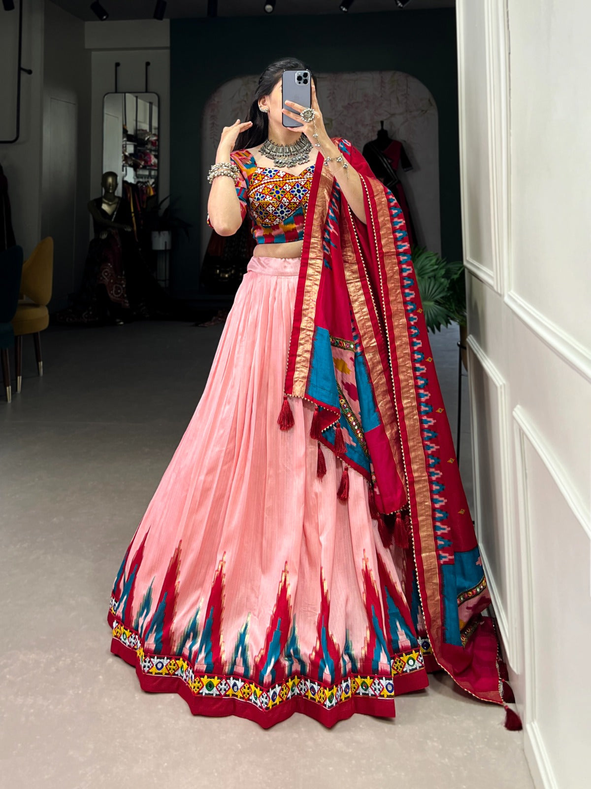 Tussar Silk Lehenga Choli