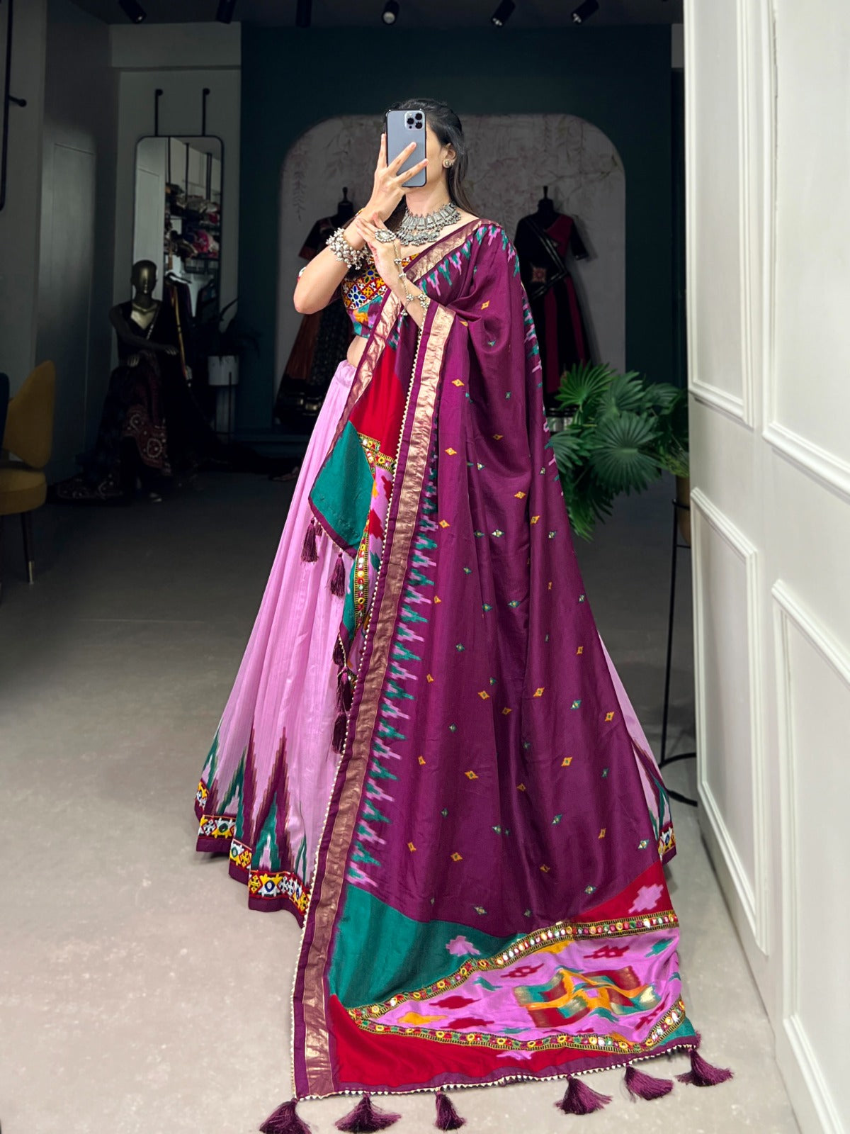 Tussar Silk Lehenga Choli