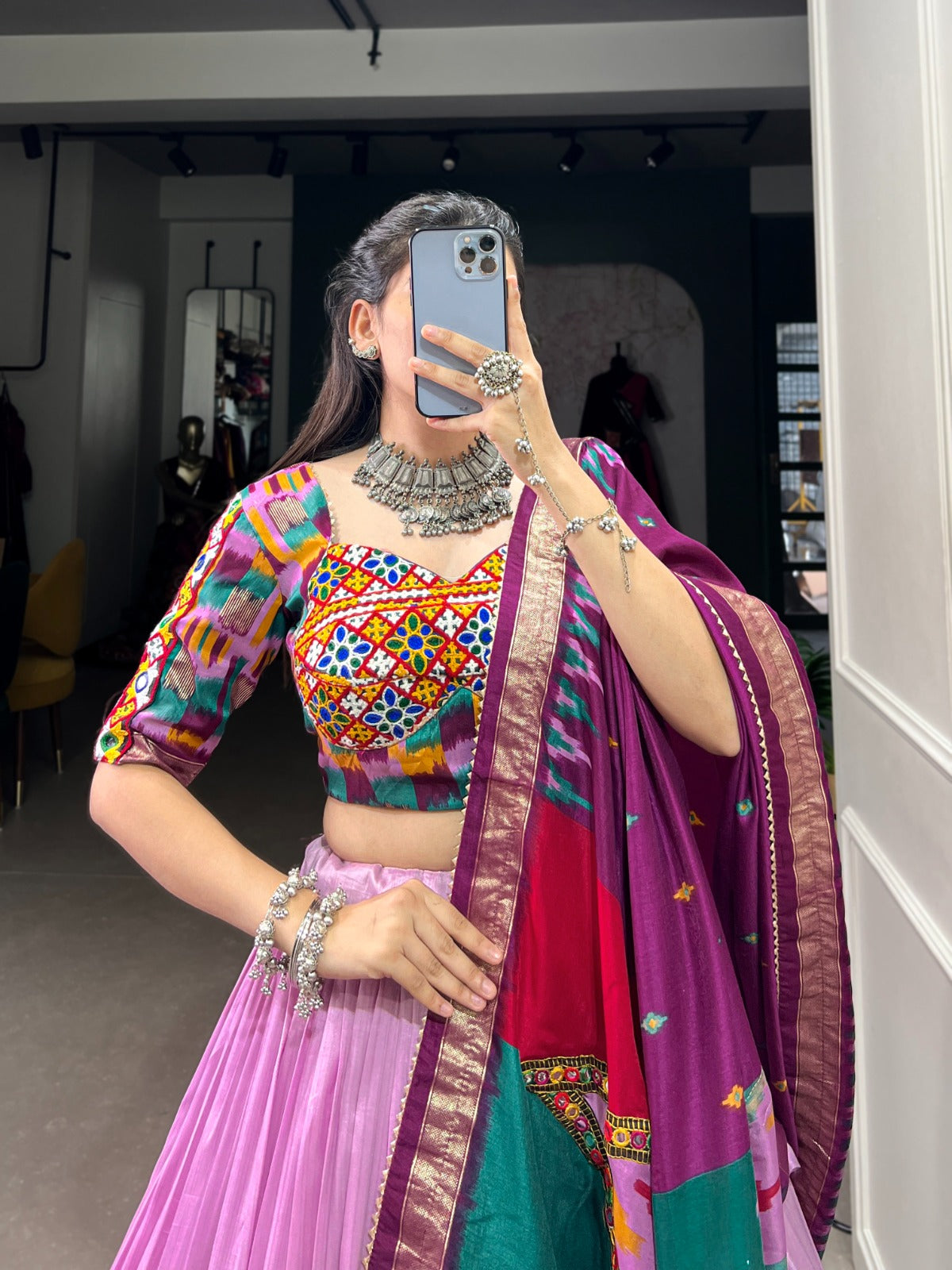 Tussar Silk Lehenga Choli