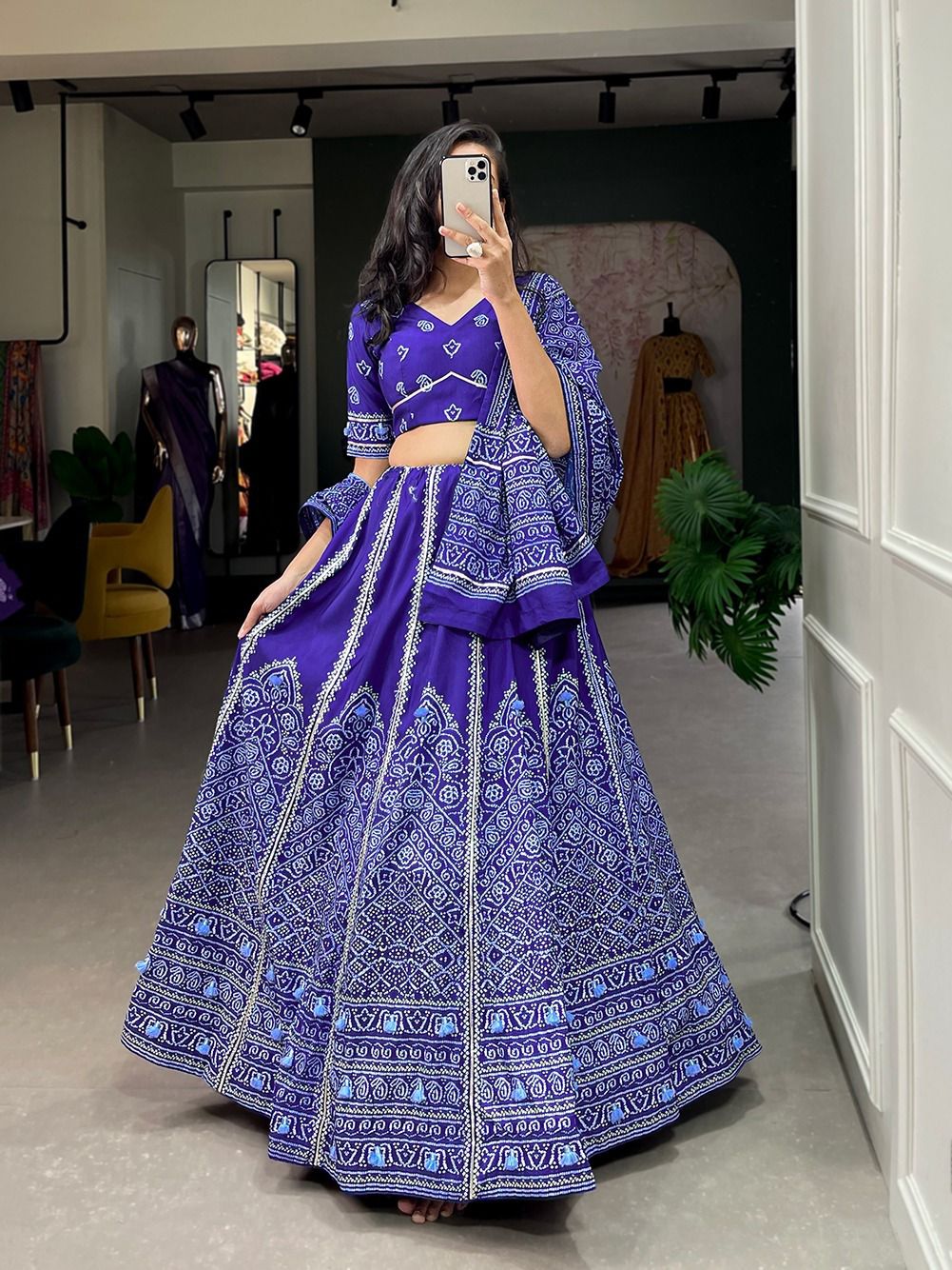 Tassels and Gotta Patti work Lehenga Choli